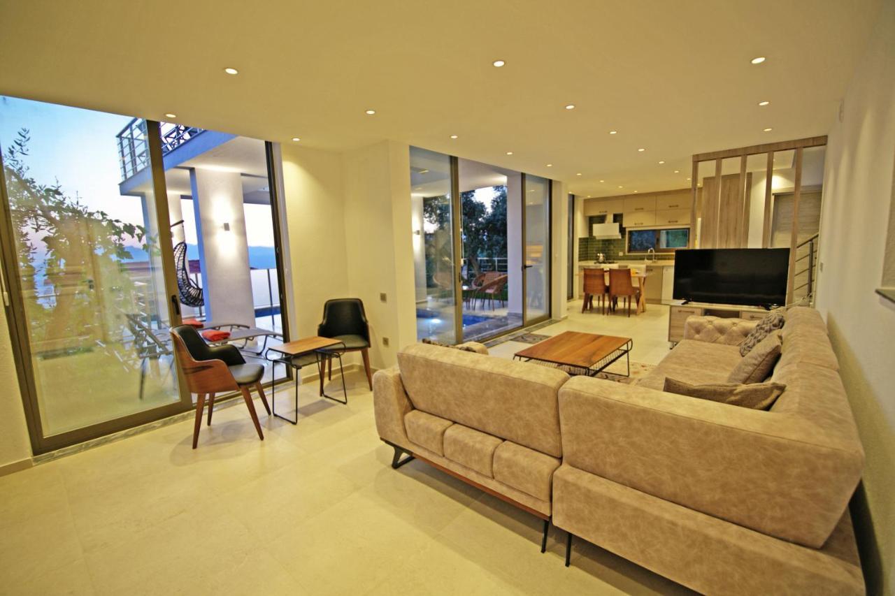 Villa With A Private Heated Pool, Jacuzzi, Overlooking Spectacular Views Of The Sea Каш Экстерьер фото